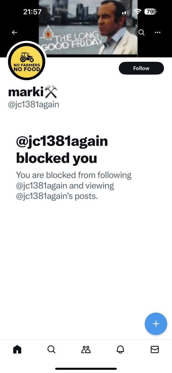 Blocked again 🤷‍♀️ and all because I said he was a delicate little thing for cutting his crust off a sandwich 🤷‍♀️