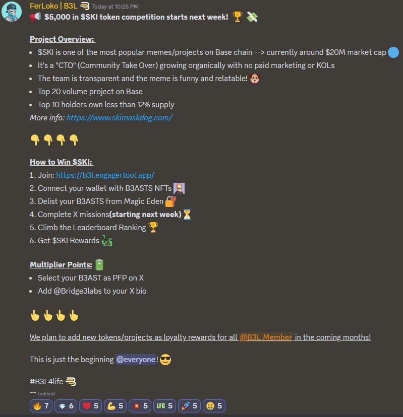 OGMrMeme's tweet photo. Everything the @Bridge3Labs Team and founders @p3shky @FGTen4 @DanksyETH  set out to do turns to gold. So bullish to be a #B3ASTS #B3L4Life https://t.co/v8TnGBjWix