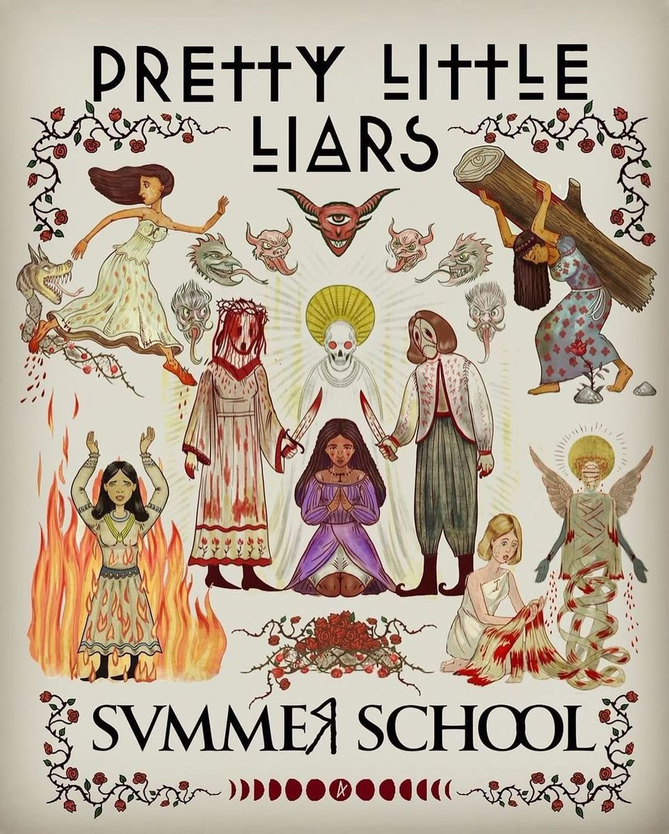 Genial nuevo póster para PRETTY LITTLE LIARS: SUMMER SCHOOL, la nueva temporada de la reinvención slasher de la serie de CW que se estrena el 9 de mayo en Max. La ilustración es del artista Bret Tanzer.