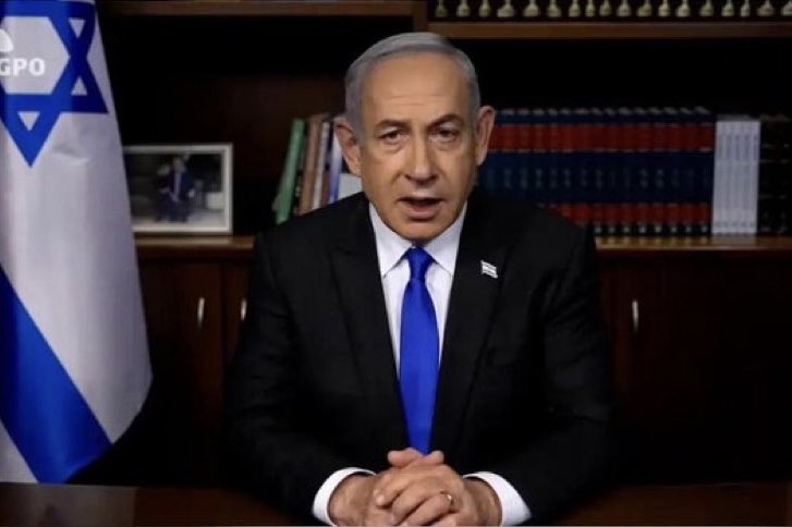 pm netanyahu addressing the israeli nation today: “if we don’t protect ourselves, no one will…we cannot trust the promises of gentiles.” staggering on back of us/allied defense of israel during iranian missile strikes and $17 billion additional us military aid.