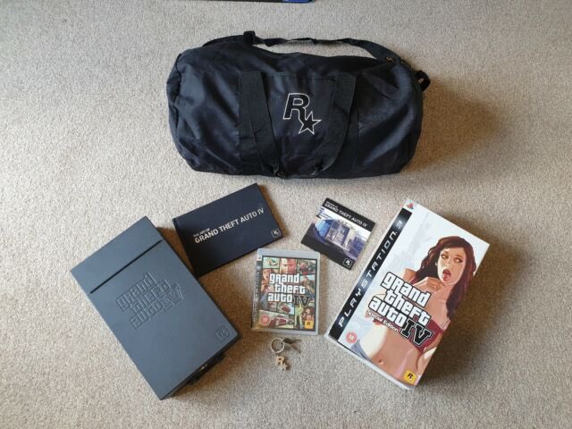 In addition to the base version of the game, Rockstar also released a special edition of GTA4 that contained a duffle bag, custom safety deposit box, Keychain, soundtrack cd and art book for $89.95.