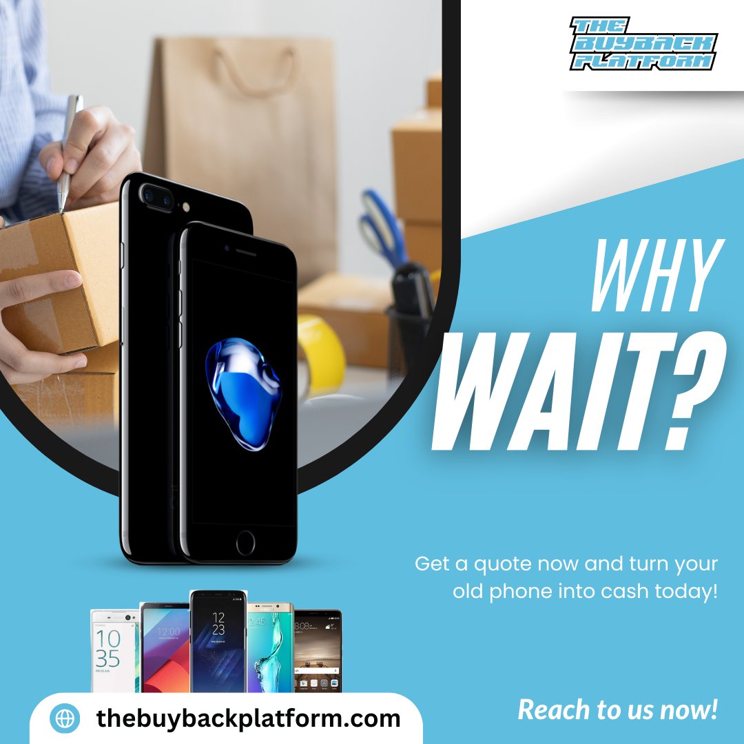BuyBackPlatform's tweet image. Why wait to sell your smartphone? Try The BuyBack Platform and get paid more! thebuybackplatform.com