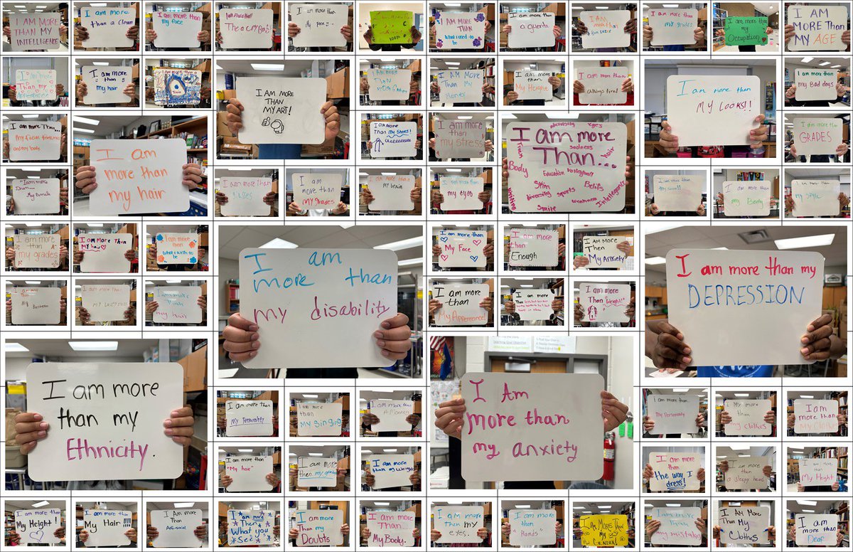 Celebrating Clara Luper Day! Here are some of the responses from our students and staff for the “I am more than” prompt.