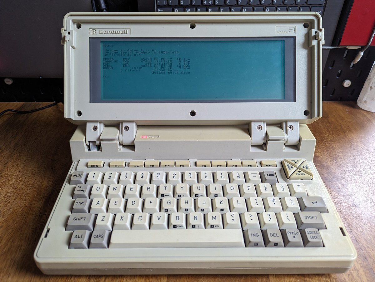 Next up for a mess with is my Bondwell Model 8 Laptop [1985] No H or V sync on this though, I'm hoping I can use the composite out as a sync signal 🤔