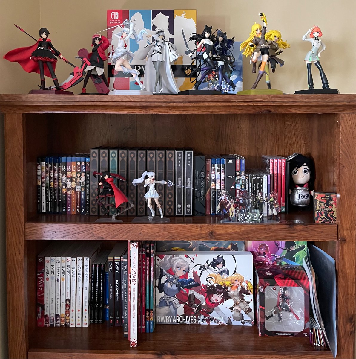 #RWBY

Since I’m now in the process of moving out of my condo, my RWBY collection has followed me back to my temporary home lol