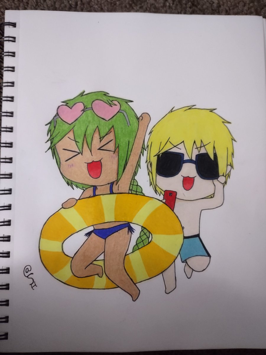 Tada! (⁠ﾉ⁠◕⁠ヮ⁠◕⁠)⁠ﾉ⁠*⁠.⁠✧ its finally colored, Kiki and Yuko enjoying the beach, soaking up the sun ☀️🍹🍧🍨😎 #anime #manga #comic #oc #originalcharacter #shoujomanga #shoujoanime #shoujo #animeboy #animegirl #beachepisode