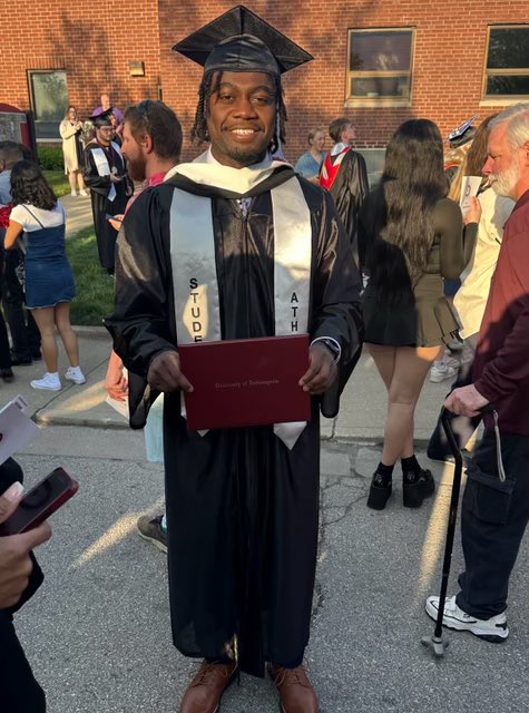 Former Big Red Jarvis Walker graduated from @uindy Magna Cum Laude!!! Congratulations Jay!!!
