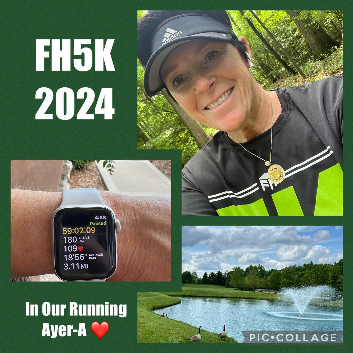 Perfect day ☀️ to enter my virtual time for the ⁦⁦⁦@fhfeorg⁩  #5K ⁦@ayerelementary⁩ 🙌🏻Join us either virtual or in person to support ⁦@FHSchools⁩ where #everymomentmatters ❤️