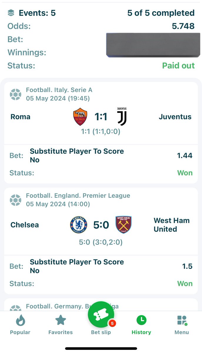 5 ODDS BOOMS ON 22BET 🍀🔥 Congrats if you got on 🍻 Hustle Continues 🐅💰 Don’t have an account? Sign up here and get 100k bonus on your first deposit 👉 cutt.ly/OwVMAtFC Telegram 👉 t.me/promisepunts