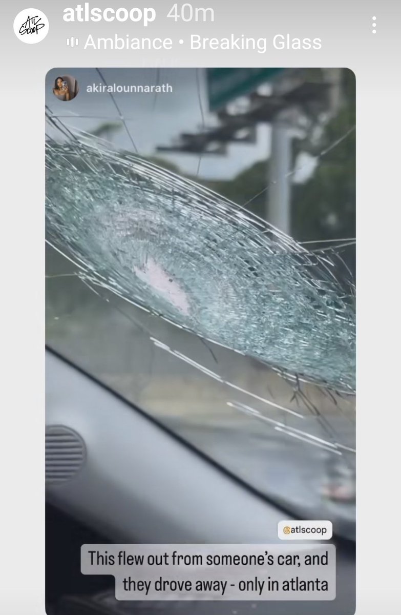 This same thing happened to me back in 2018. In my Honda CRV. My brother said well at least the windshield did its job. I was getting on 75/85 south from I20. It was a block of wood. #atl