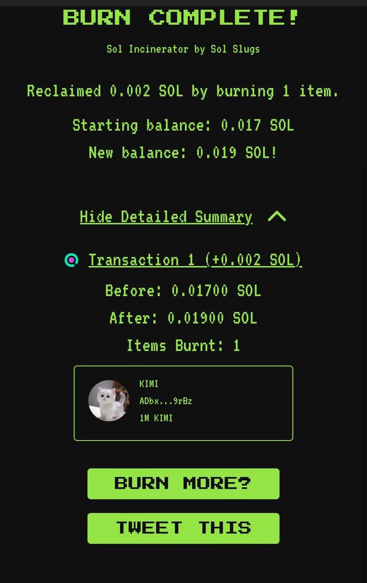1 MILLION SUPPLIES BURNED

$KIMI IS HERE