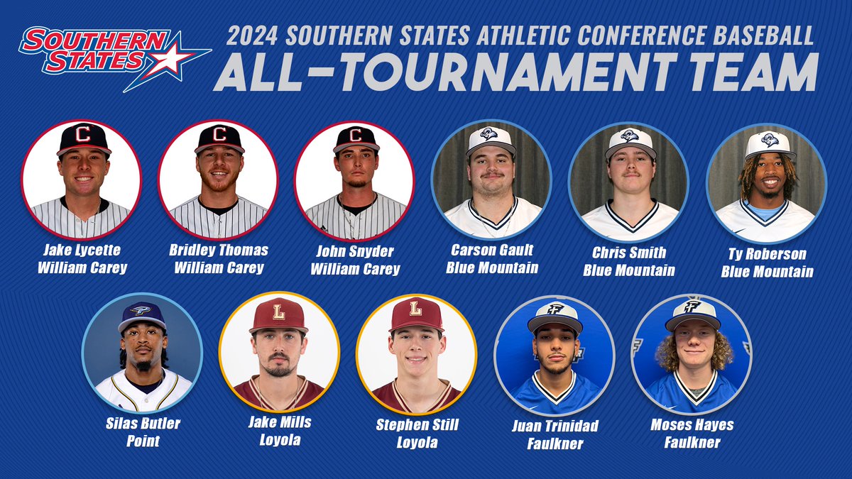 Congrats to those selected to the 2024 SSAC Baseball All-Tournament Team. Details | bit.ly/4bqNhOS