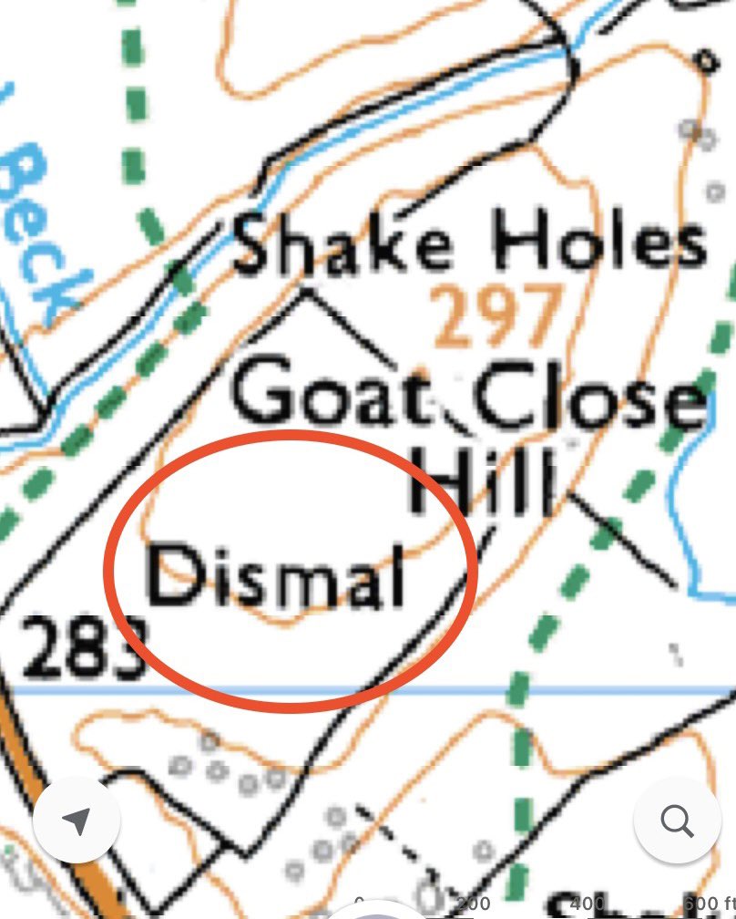 Having been for a walk near Ribblehead today, I think I’ve concluded that the @OrdnanceSurvey cartographer originally responsible for naming features here was going through a rough patch at the time.