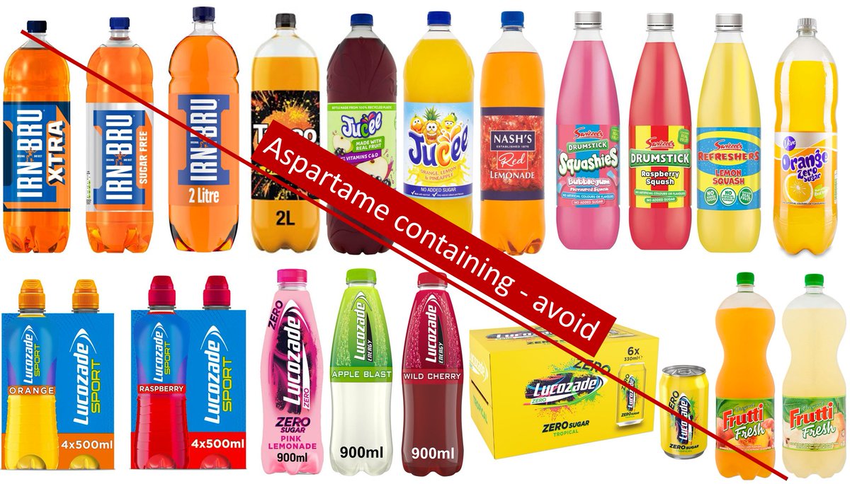 Aspartame containing drinks- unsuitable in PKU