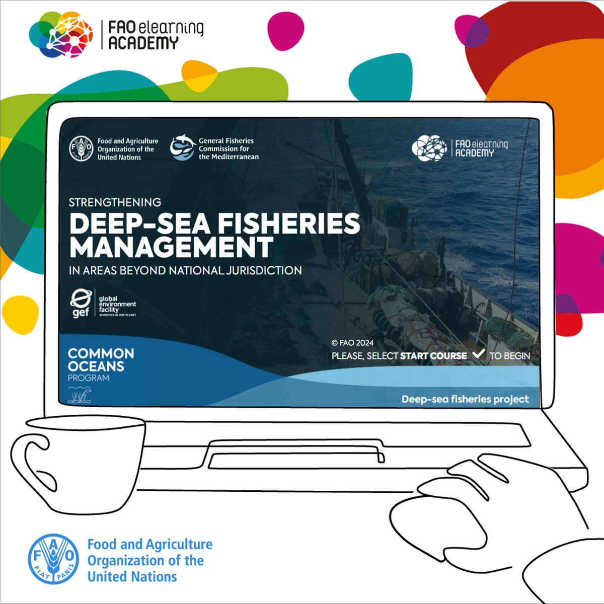 This @FAOFish #elearning course offers essential know-how for sustainably managing deep-sea #fisheries in areas beyond national jurisdiction, #ABNJ. From policy to operations, it covers all for responsible stewardship. Enroll now 👉 bit.ly/3QzyQ37 #BlueTransformation