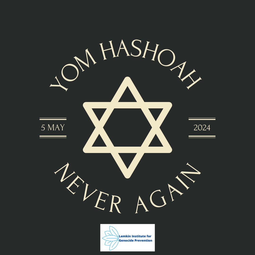 On Yom Hashoah, the @LemkinInstitute solemnly remembers the six million Jewish lives lost during the Holocaust as well as the beautiful, distinct Yiddish civilization of Central and Eastern Europe, which endowed the world with great cultural richness. Let us never forget the