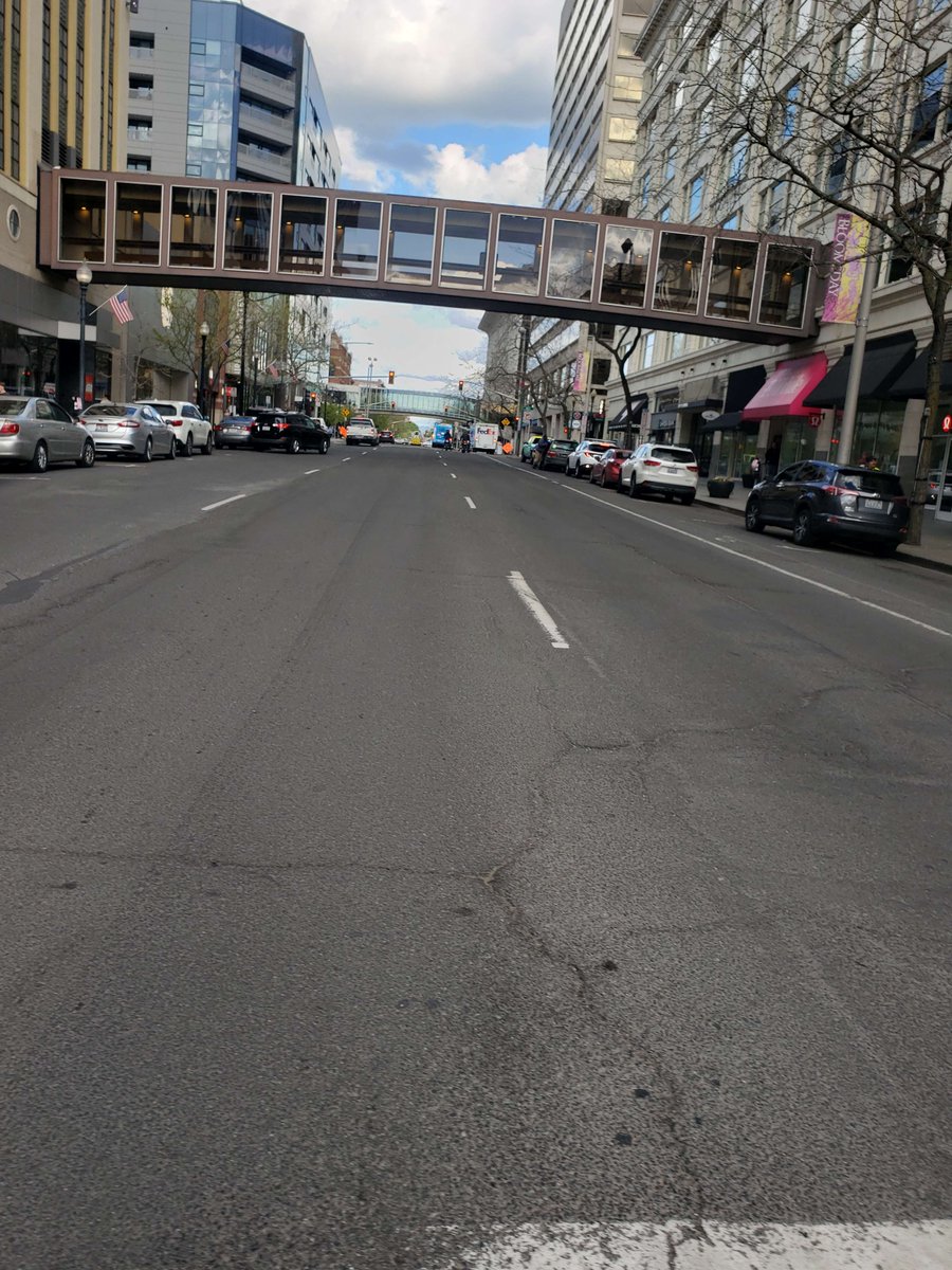 Main Ave in Downtown Spokane strangely needs a redesign. Its a part of Downtown that has a lot of foot traffic and drivers one this three line road speed all the time. Make it more pedestrian friendly instead of a highway. Especially around Riverfront Mall.