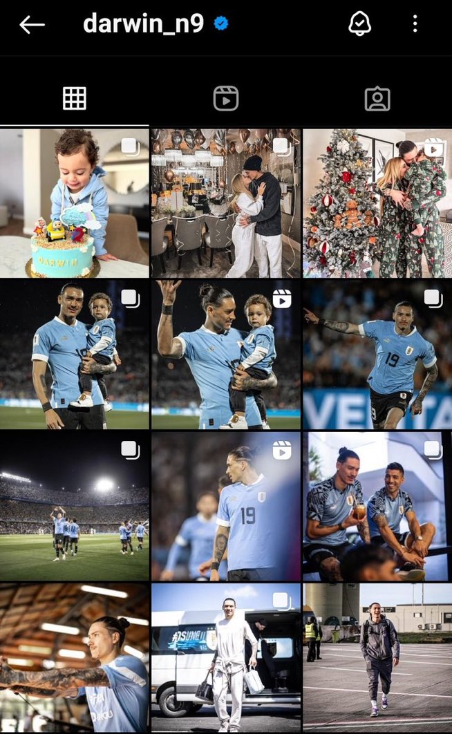 Darwin Nunez has removed all of his recent Liverpool pictures off his Instagram.