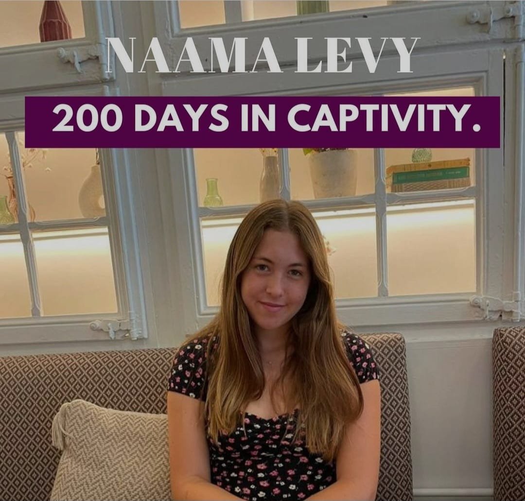 Naama Levy missing for 200 days. Taken hostage on Oct 7 by the Hamas terrorists. The terrorist that the Jew-hating-crowd on campuses are supporting. I hope she is still alive and healthy. 🙏 pro-Palestine #Hamas are terrorist #Israel 🎗️🇮🇱