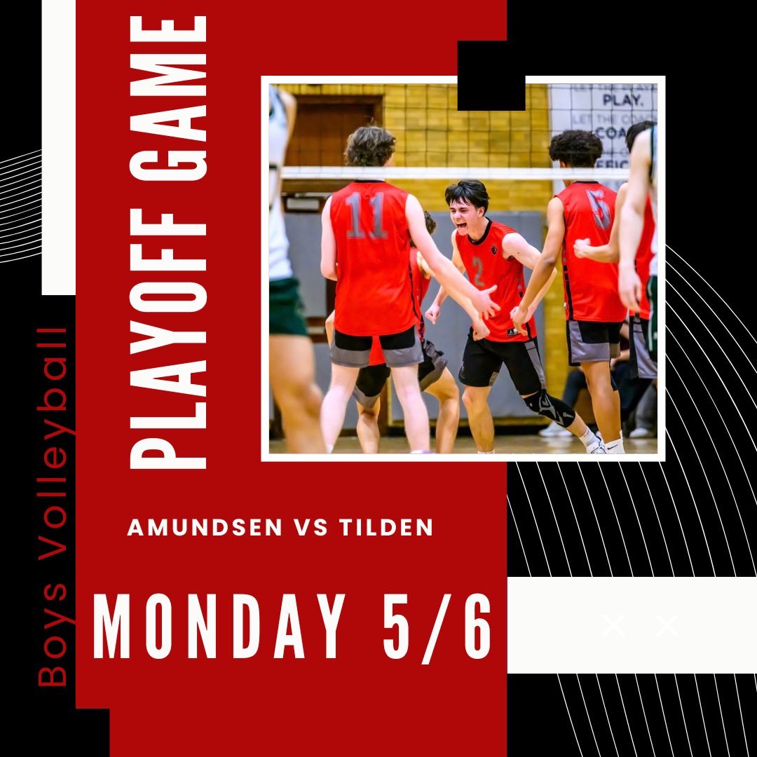 Let’s go! Fill the stands. 
JV at 5pm, Varsity at 6pm!