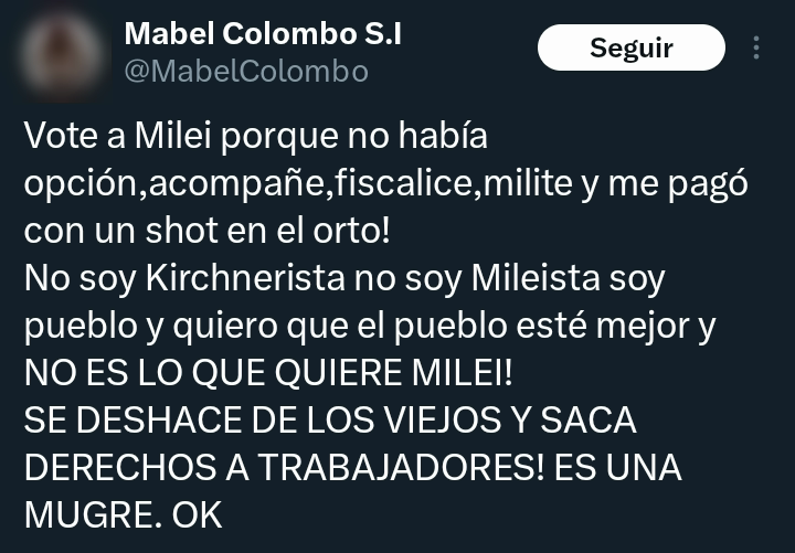 Arrepentidos de Milei tweet media