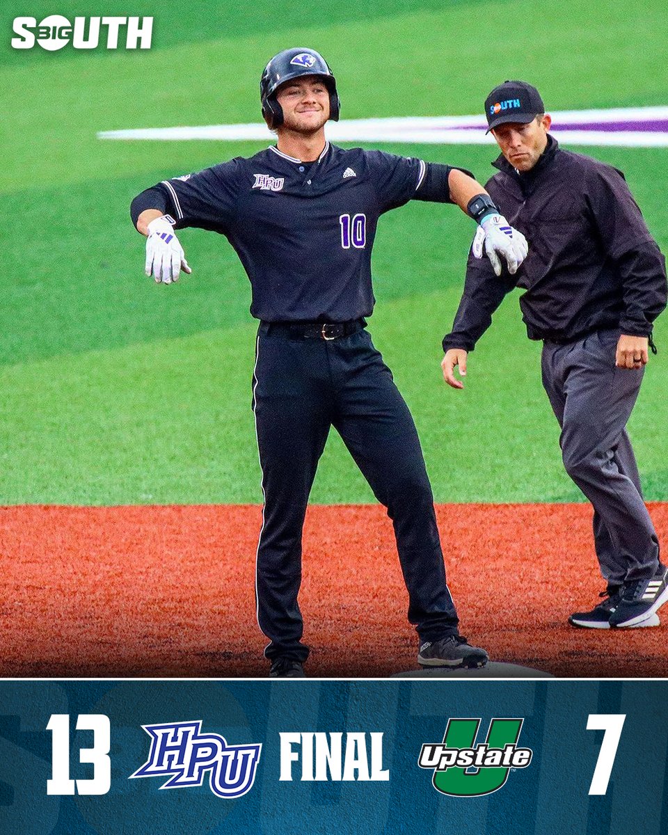 High Point hits 3⃣ HR in the 8th inning to take the series against Upstate! #BigSouthBase | @HPUBaseball