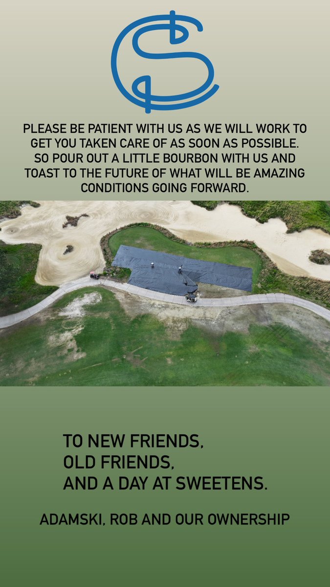 Course Closure Announcement… Please read the images.  This was a tough decision that will only make this special place even better. #mothernaturestough