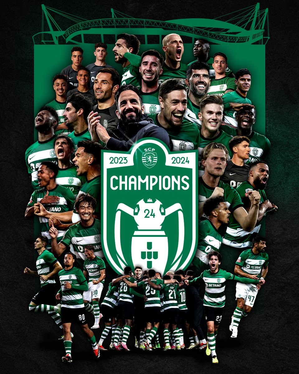 SportingCP_en's tweet photo. 🏆 𝐖𝐄 𝐀𝐑𝐄 𝐓𝐇𝐄 𝐂𝐇𝐀𝐌𝐏𝐈𝐎𝐍𝐒 🏆 https://t.co/g34v4Se2fn