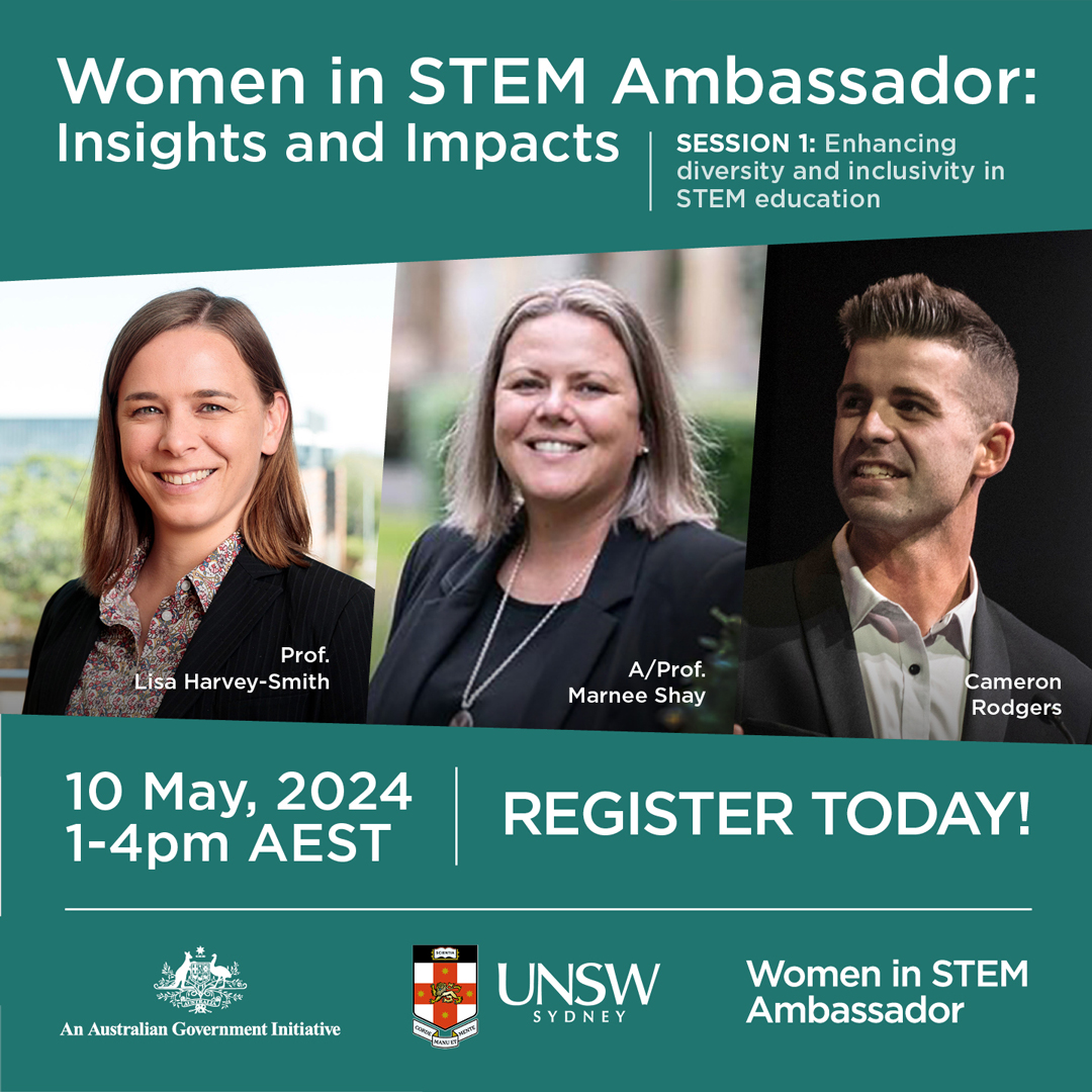 Join us this Friday for a free, virtual event about how to improve #EquityinSTEM education and workplaces. Session 1: Prof. Lisa Harvey-Smith, A/Prof. Marnee Shay from @UQ_News, & Cameron Rodgers, head teacher of innovation at @SarahRedfernHS. events.peanutproductions.com.au/wisa_impact_an…