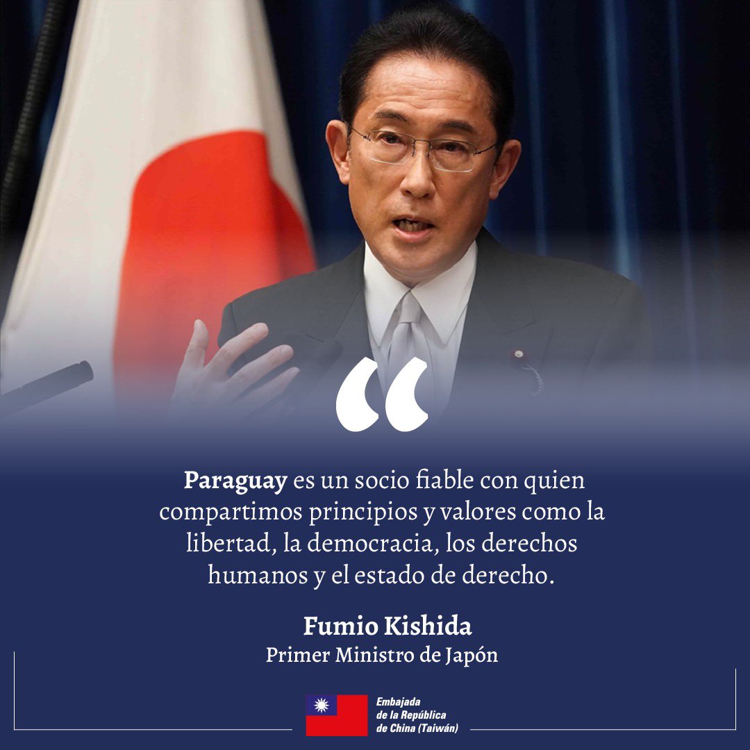 Agradecemos al Presidente @SantiPenap y al Primer Ministro de Japón Fumio Kishida por esta alianza de socios con quienes compartimos principios y valores. Basándonos en la cooperación entre nosotros, continuaremos nuestros esfuerzos para que los productos paraguayos puedan…