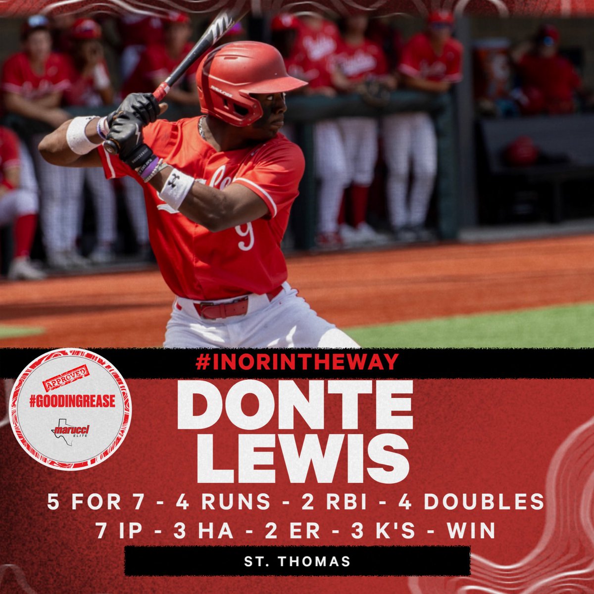 Mr. Do it All did it all again in round 1 of the TAPPS playoffs. 2024 @KStateBSB signee @DonteLewis18 delivered a number of clutch hits in both games and took the bump in game two and threw a complete game to help St Thomas advance to round 2! #GoodInGrease approved ✅…