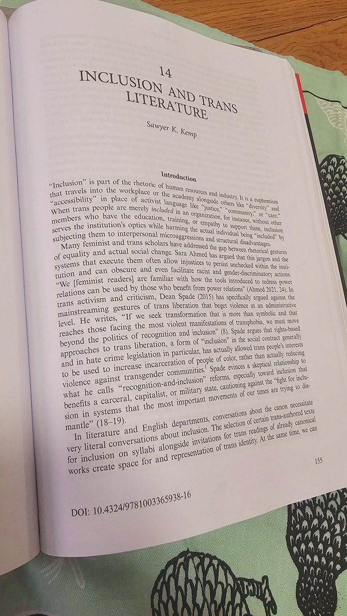 Congratulations, @HamletHologram, on your chapter #Inclusion and Trans Literature in "The Routledge Handbook of #Trans #Literature." <a href="/routledgebooks/">Routledge Books</a>
<a href="/RoutledgeLit/">Routledge Literature</a> <a href="/tandfnewsroom/">Taylor&Francis News</a> <a href="/trans_literary/">trans*lit</a> 
#transgender #nb #gender taylorfrancis.com/chapters/edit/…
