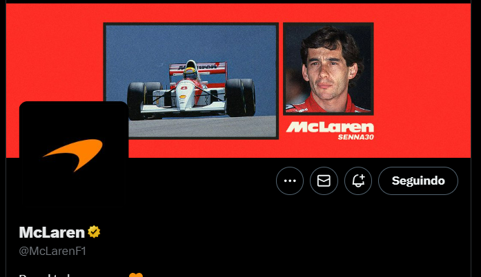 E esse é o header da equipe que venceu hoje. Sem palavras, né?

<a href="/McLarenF1/">McLaren</a> 🧡