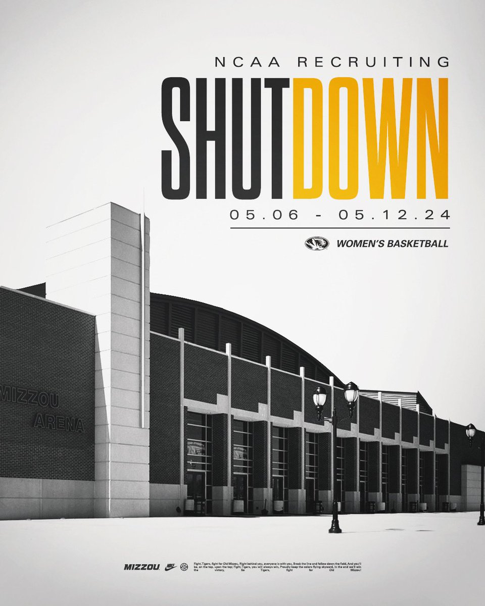 🚨 Reminder: Recruiting Shutdown starts tomorrow!! 🚨 🗓️May 6-12 🚫 NO CALLS 🚫 NO TEXTS 🚫 NO EMAILS 🚫 NO DMs 🚫 NO VISITS ⚠️No form of recruiting is permitted⚠️ We look forward to connecting with future 🐯 on the 13th.