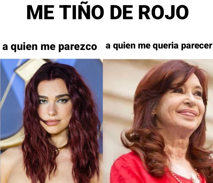 me teñí de rojo vino