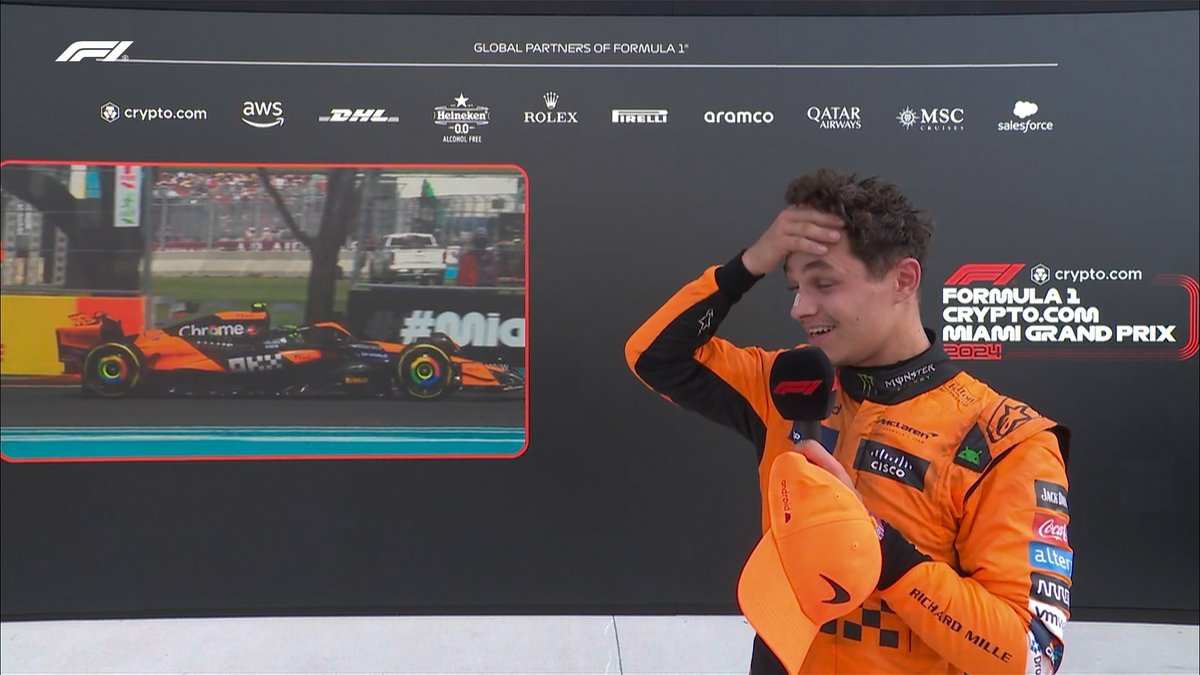 🎙️ "It's about time, huh? What a race! It's been a long time coming, but finally, I've been able to do it. I'm so happy for my whole team, I finally delivered for them." 

We're not crying, you are 🥹

#F1 #MiamiGP