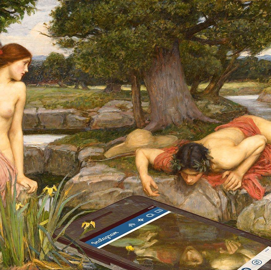 Eco y Narciso. John William Waterhouse. 
#ieda