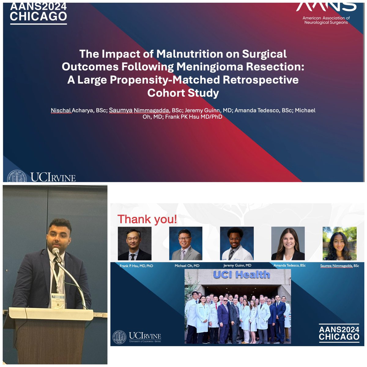 Exceptional presentation by Nischal Acharya, rising MS4 at UC Irvine @UCINeurosurgery @UCIMedSchool @DrJessicaCampos @gabriellehovis #AANS2024 #whatmatters2me #skullbase @AANSNeuro @IsaacYangMD @UCLAHealth @UCLANsgy @HarborUCLA @HarborUCLASurg