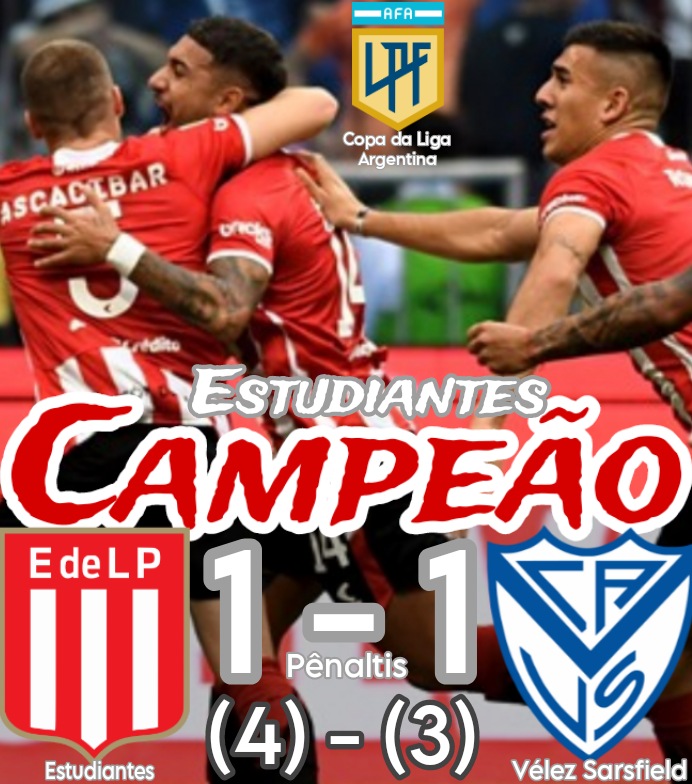 É CAMPEÃO 🏆 
O #Estudiantes venceu o #VélezSarsfield, nos pênaltis,  e conquistou o título da #CopaDaLigaArgentina 🇦🇷🏆

Com o título o Estudiantes é a 2ª equipe CLASSIFICADA à #Libertadores 2025!