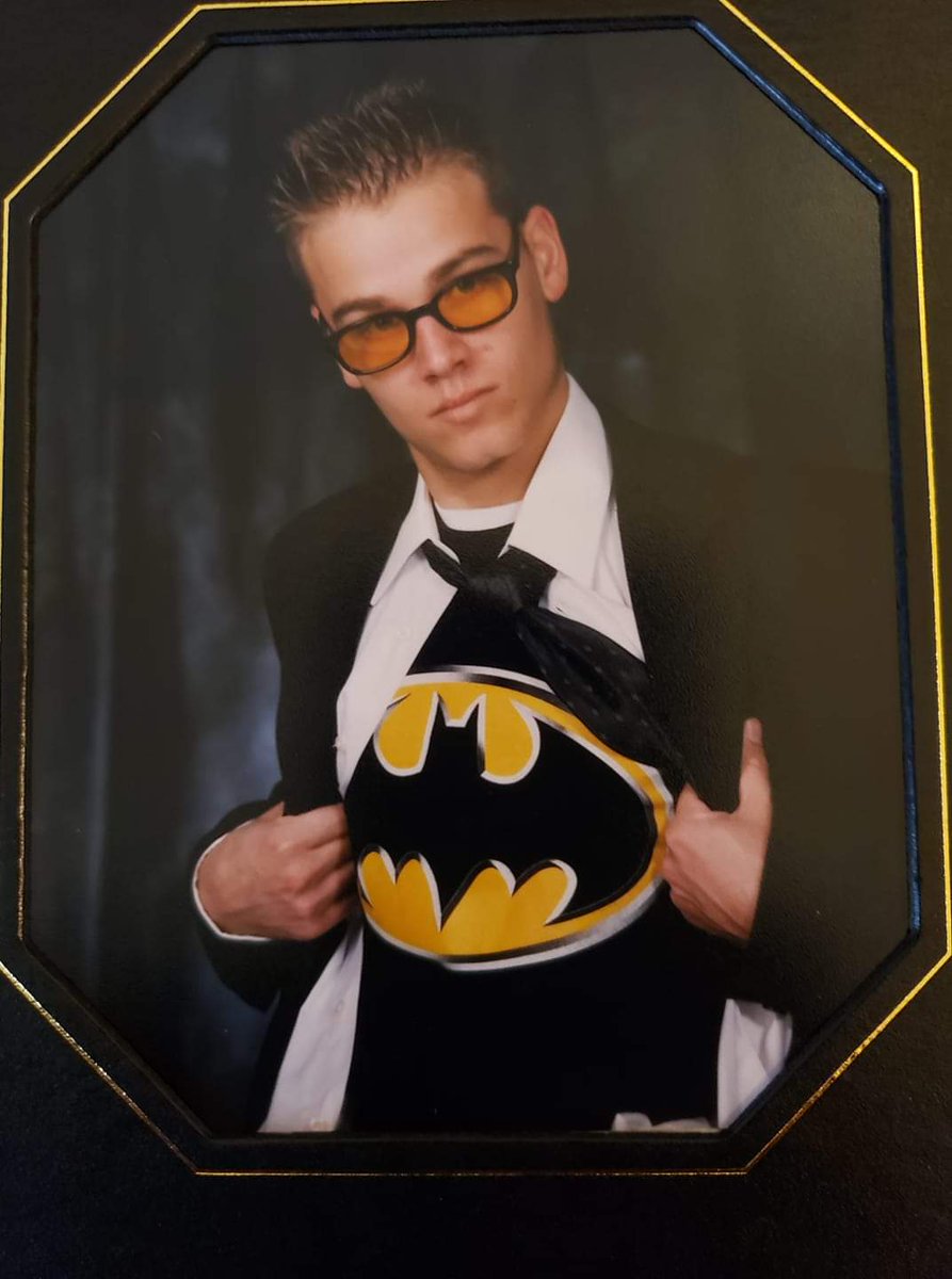 My 2001 Senior Picture. #'I'mBatman' #MichaelKeaton #Batman