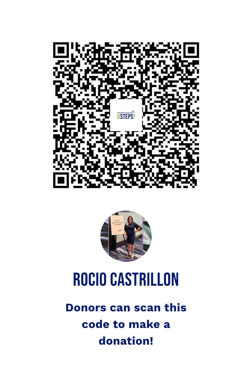 Take Steps is the @CrohnsColitisFn walk experience that brings #IBD communities together - #patients #HCPs & family/friends💙 As a #NationalTrustee I KNOW the impact of the Foundation in every major IBD disease discovery & treatment. Will you support me?! Just scan the QR code 👇🏼