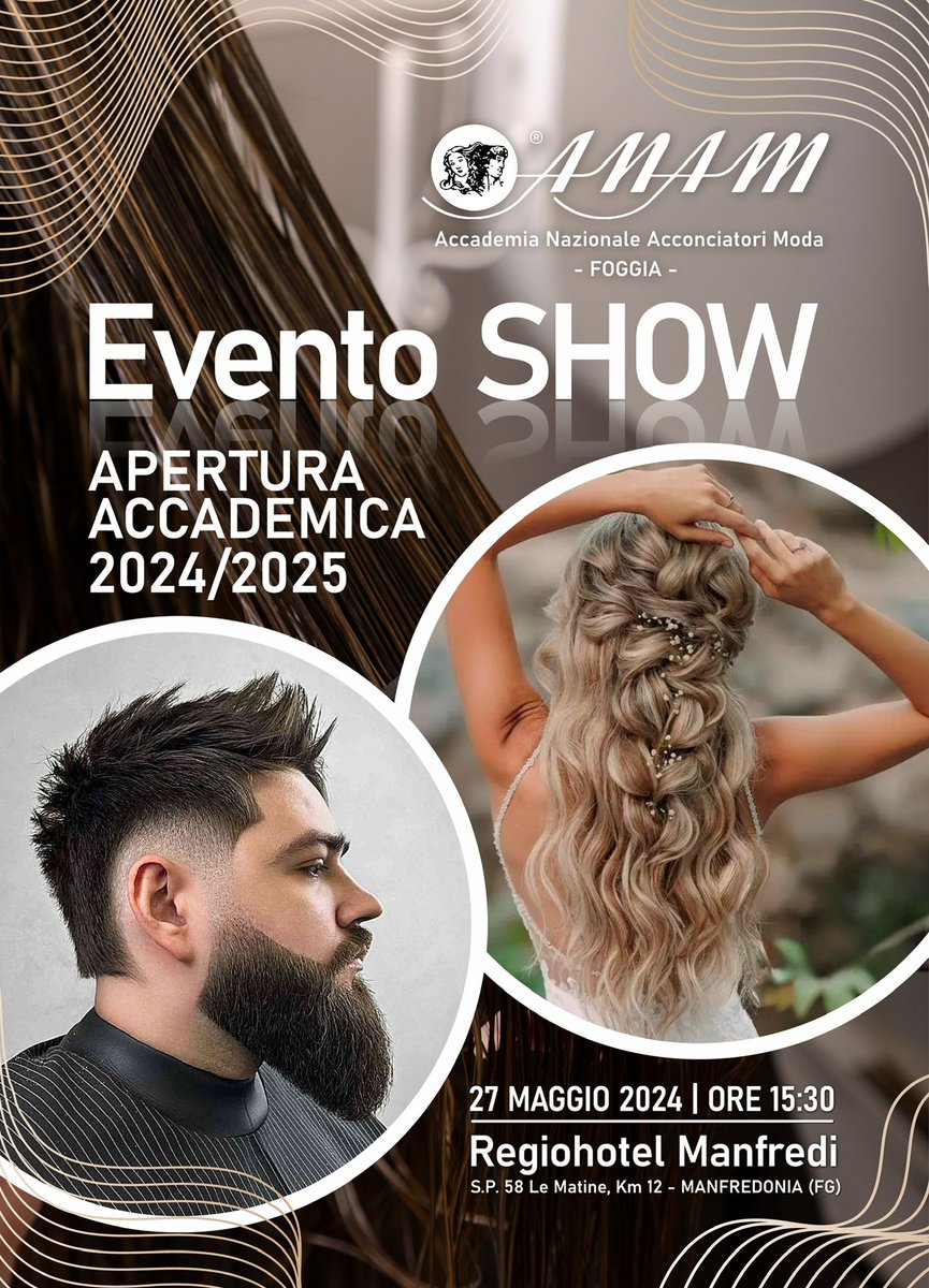 Il Centro A.N.A.M Foggia vi invita all’evento di inaugurazione ai parrucchieri di
 @CCIAA_MOLISE @CamComBas @cciaafoggia