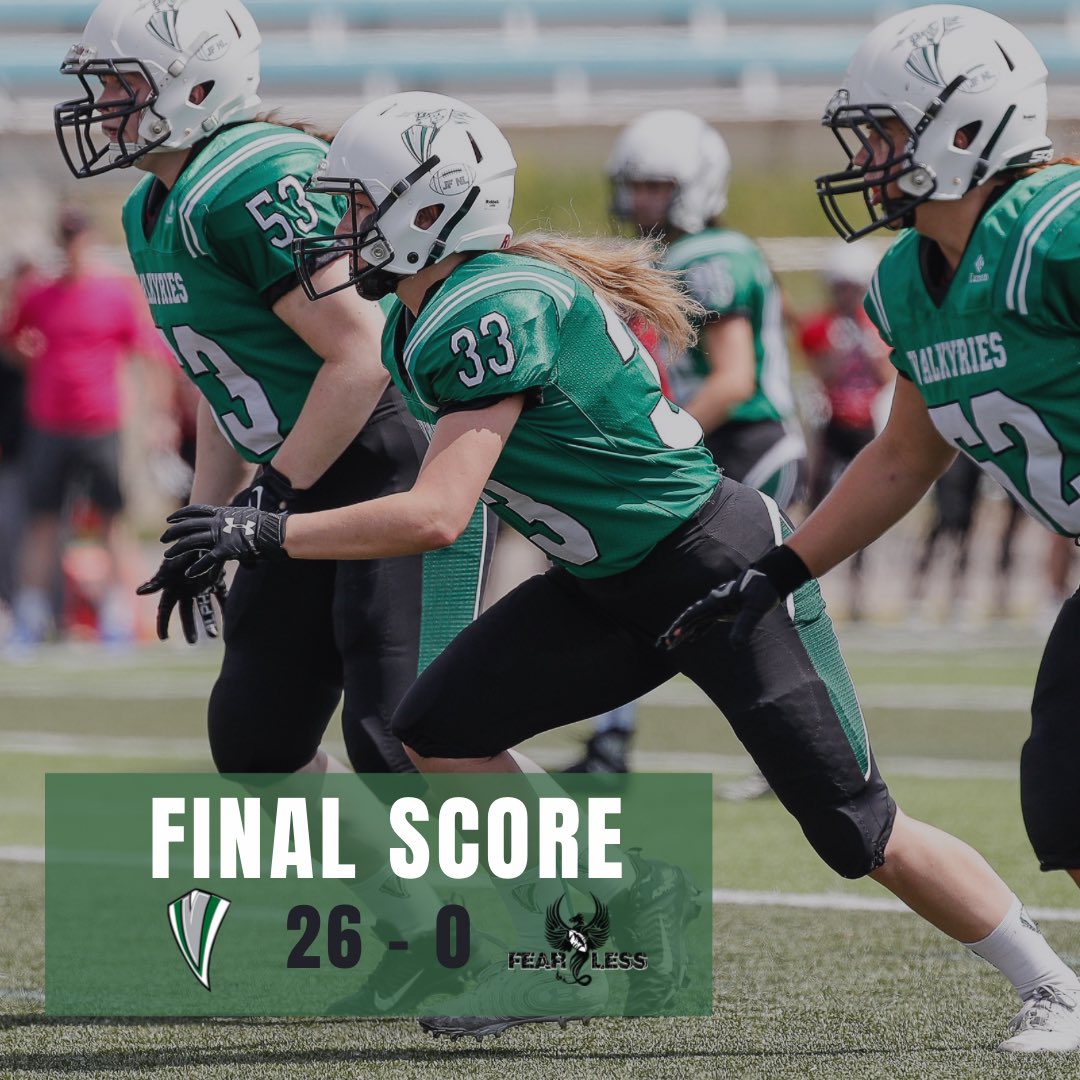 Saskatoon Valkyries (@valkyriesyxe) on Twitter photo VALKS WIN!
Big 26-0 win over the <a href="/TheMBFearless/">Manitoba Fearless</a> this afternoon at SMF Field!
The Valkyries have a bye week coming up and return to SMF field on Saturday May 18th at 7pm to host the <a href="/ReginaRiot/">Regina Riot Football</a>! VALKS WIN!
Big 26-0 win over the <a href="/TheMBFearless/">Manitoba Fearless</a> this afternoon at SMF Field!
The Valkyries have a bye week coming up and return to SMF field on Saturday May 18th at 7pm to host the <a href="/ReginaRiot/">Regina Riot Football</a>!