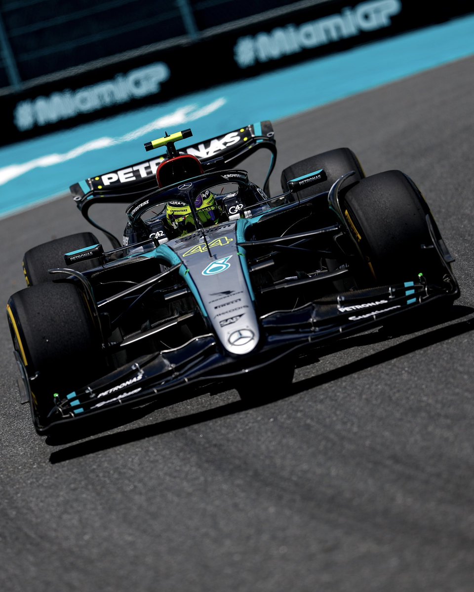 P6 for Lewis, Hard fought & finally got to see some great moves on track today  #MiamiGP #StillWeRise @MercedesAMGF1