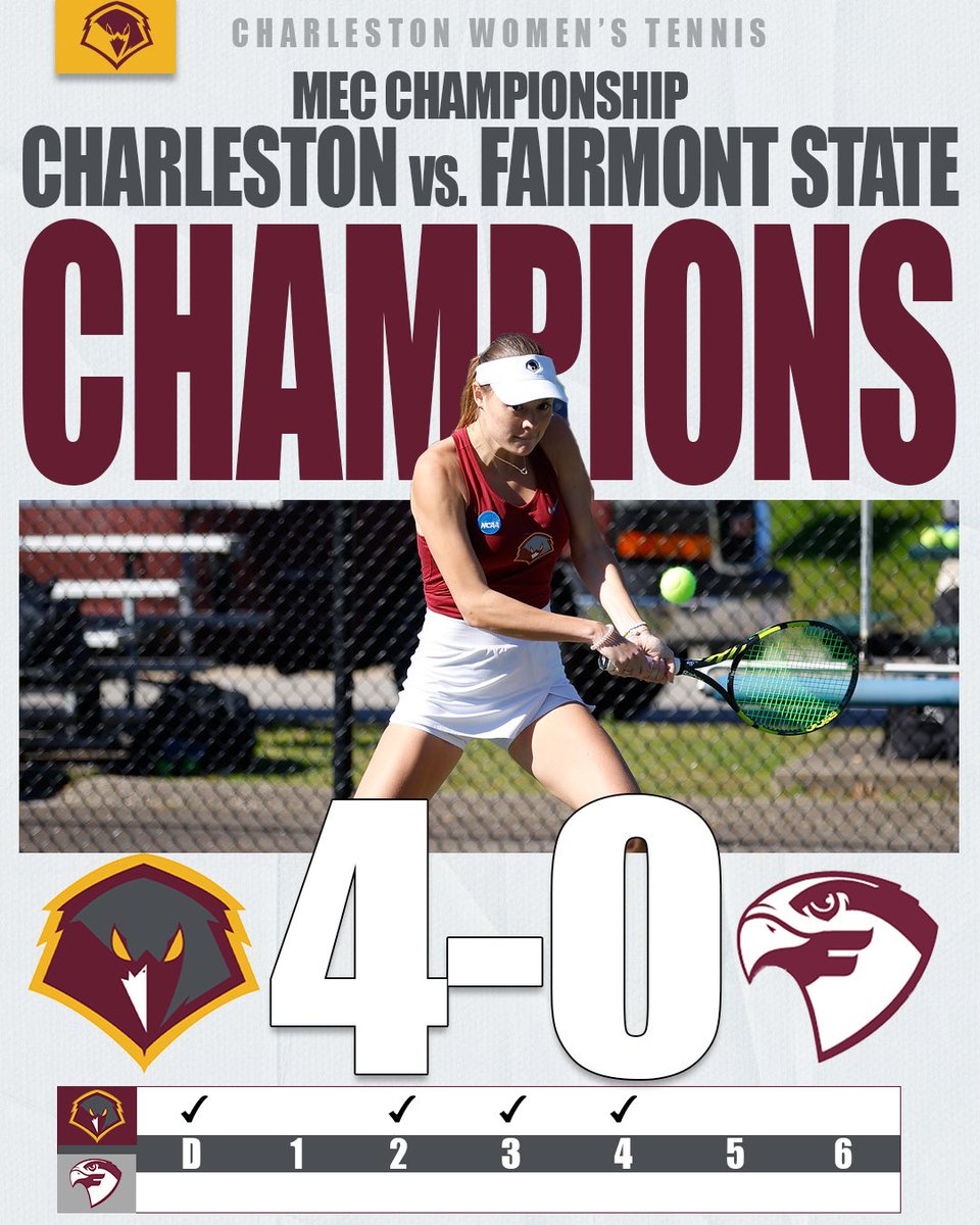 🎾 Charleston VICTORIOUS in the 2024 Mountain East Conference Championship 🏆 #WingsUp
