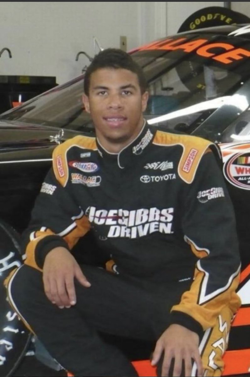 Hey @BubbaWallace since you think you have a lot of gray hairs in the beard….why don’t you throw it back to no beard baby face Bubba for throwback weekend @TooToughToTame #JustaThought