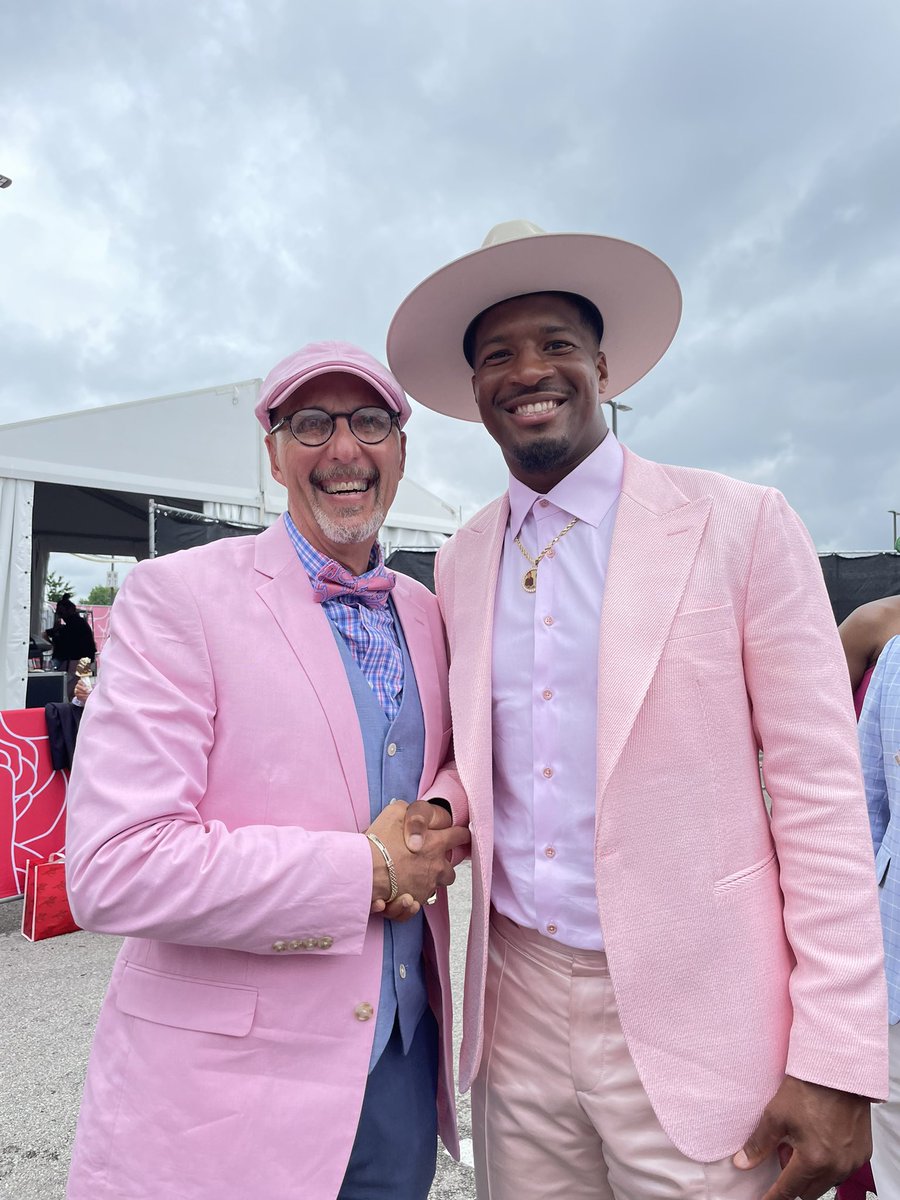 My dad got to meet Jameis Winston at the Kentucky Oaks on Friday.  We have been calling my dad Jameis for close to 10 years because of @Jaboowins.  What a legend.  Thanks for taking time out of your day to get a picture. #kentuckyoaks #kentuckyderby #browns