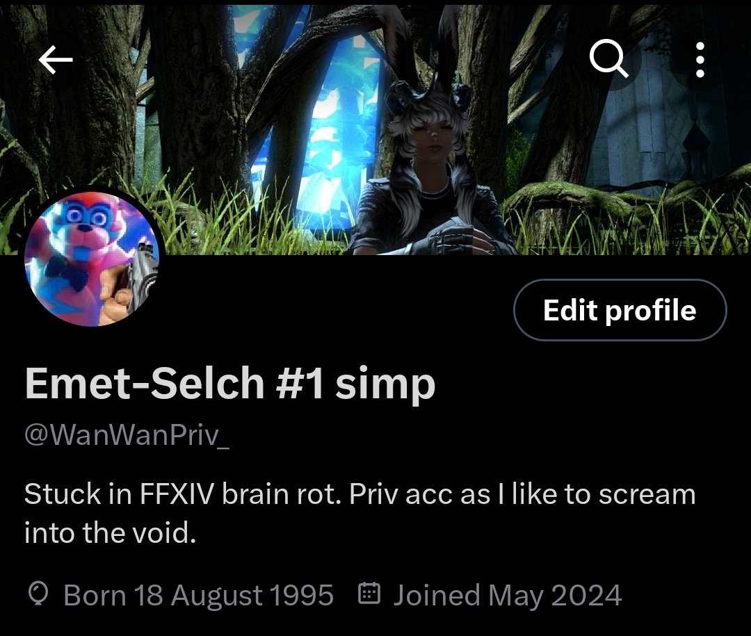 Gonna keep this acc open but made a private acc to spam on and yell on aha.

So fwends, feel free to add x