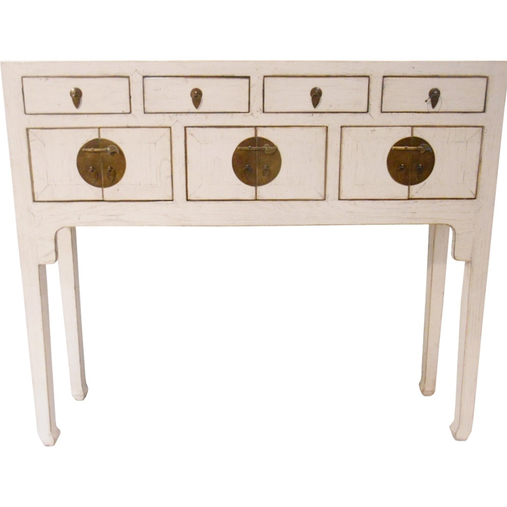 #mingporcelain Chinese Console Table Lady Chest in Antique White Seen here: bit.ly/3seCUc8