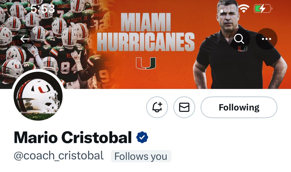 @coach_cristobal , Thank you for the follow, I’m Honored.